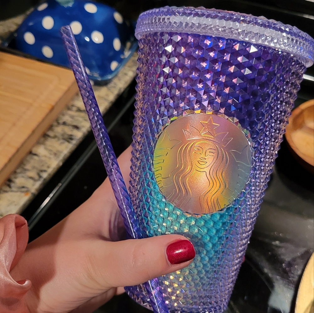 Purple ombre studded cup
